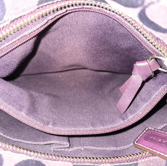 Coach Vintage Y2K Purple Leather and Suede Monogram Purse - Picture 12 of 13